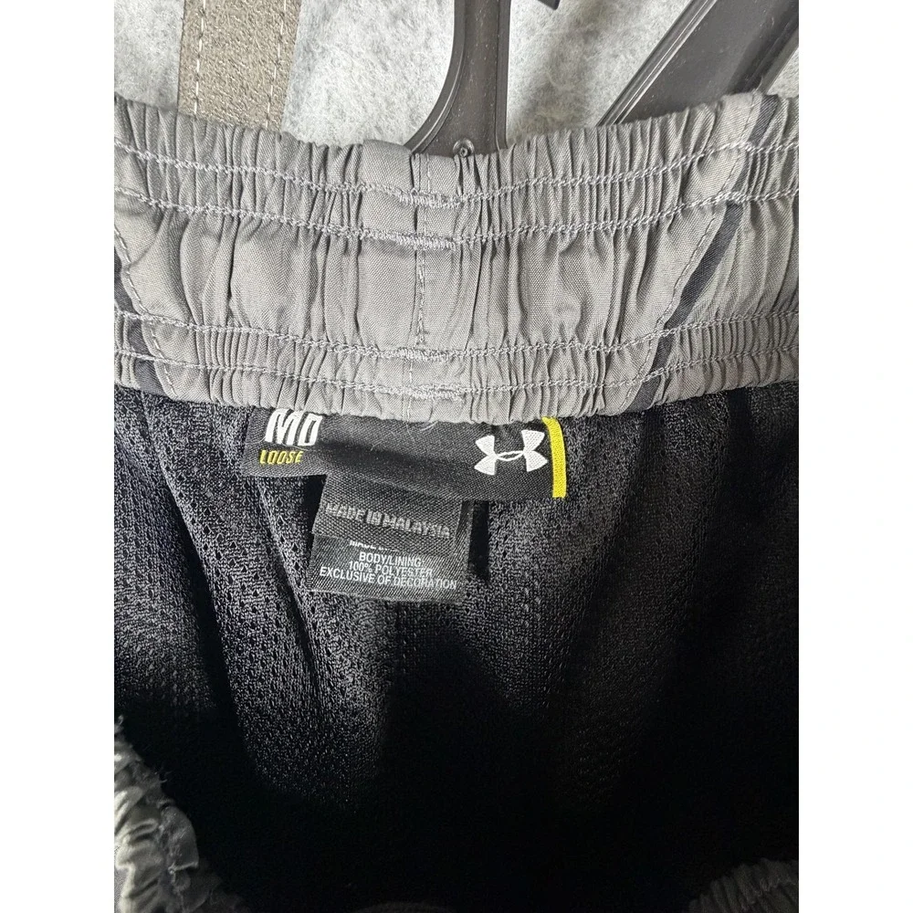 Under Armour Pants Mens Medium Gray Mesh Lined Track Athletic Loose Fit Pockets